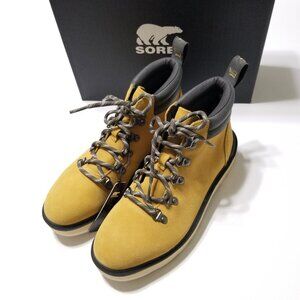 NIB Sorel Women's Hi-Line Hiker Boots in Geo Yellow, Waterproof Size US 7.5 $185